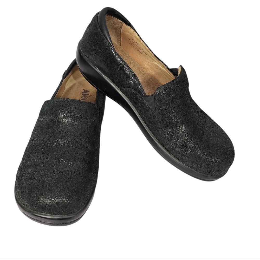 Alegria Keli PRO Black Leather Mosaic Professional Clog Shoe Size 41  10.5/11